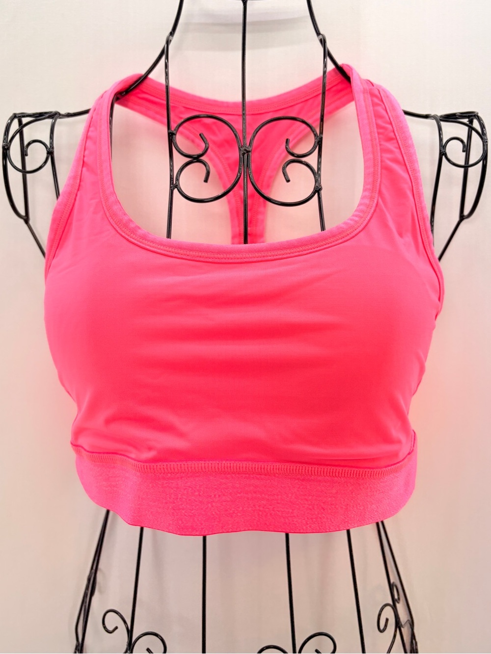 Aerie Sports Athletic Gym Bra, Bright Pinky/Peach, Size Medium
